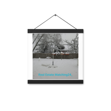 Winter Wonderland Poster with hangers with realestatematching24 without key Logo