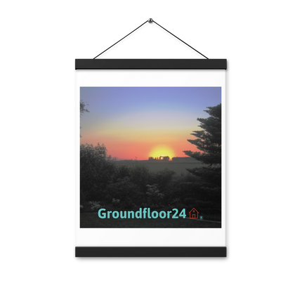 Beautiful Sunset Sinari Poster with hangers with Groundfloor24 with House Logo