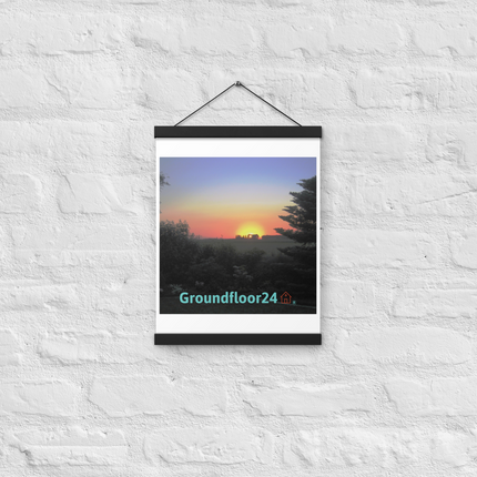 Beautiful Sunset Sinari Poster with hangers with Groundfloor with House Logo