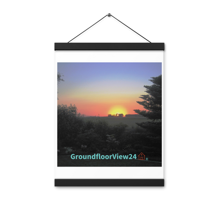Beautiful Sunset Sinari Poster with hangers with groundfloorview24 with House Logo