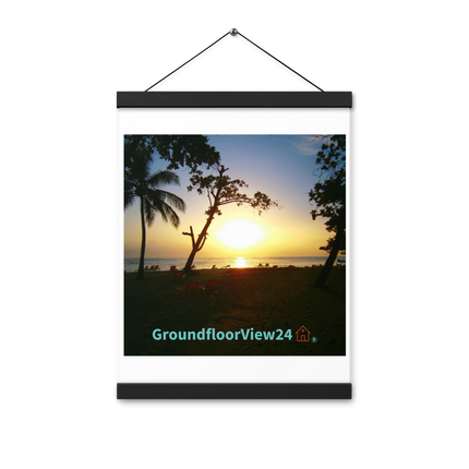 Beautiful Sea View Poster with hangers with groundfloorview24 with House Logo