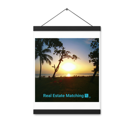 Beautiful Sea View Poster with hangers with realestatematching with key Logo
