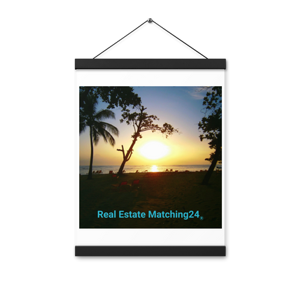 Beautiful Sea View Poster with hangers with realestatematching24 without key Logo