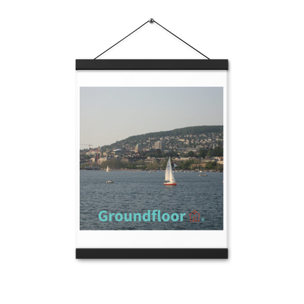 Beautiful River & Hills Sinari Poster with hangers with Groundfloor with House Logo