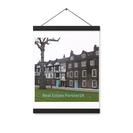 Beautiful Palace Poster with hangers with realestatepartner24 with house Logo