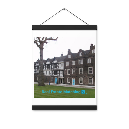 Beautiful Palace Poster with hangers with realestatematching with key Logo