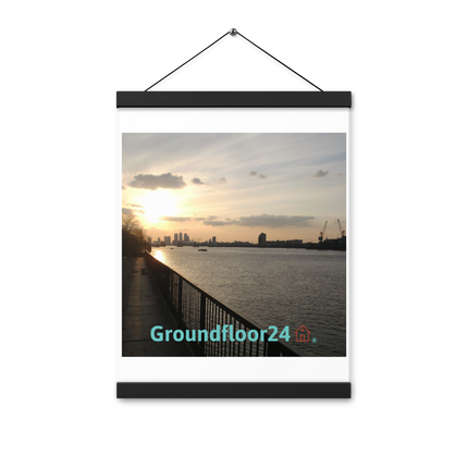 Awesome River View Poster with hangers with Groundfloor24 with House Logo