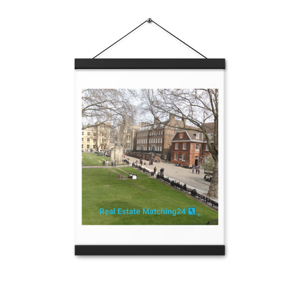 Beautiful Park Poster with hangers with realestatematching24 with key Logo