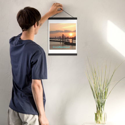 Evening Glow Poster with hangers with GroundfloorView24 with House Logo