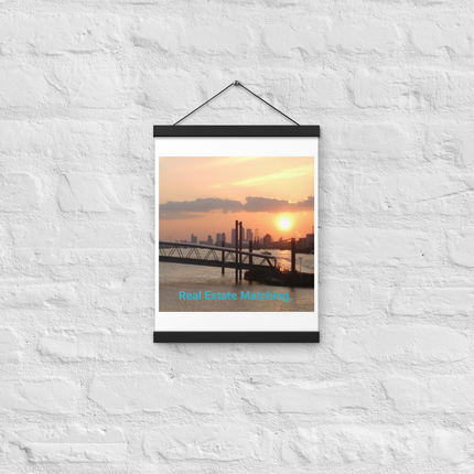 Evening Glow Poster with hangers with realestatematching without key Logo