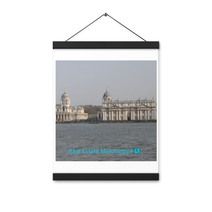 Riverside Beauty Poster with hangers with realestatematching24 with key Logo