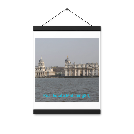 Riverside Beauty Poster with hangers with realestatematching24 without key Logo