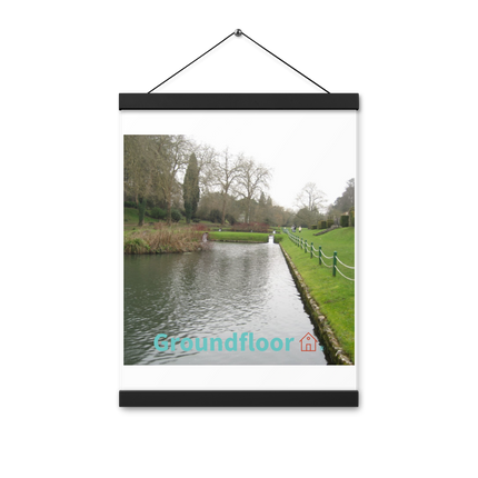 Lakeside Beauty Poster with hangers with Groundfloor with House Logo