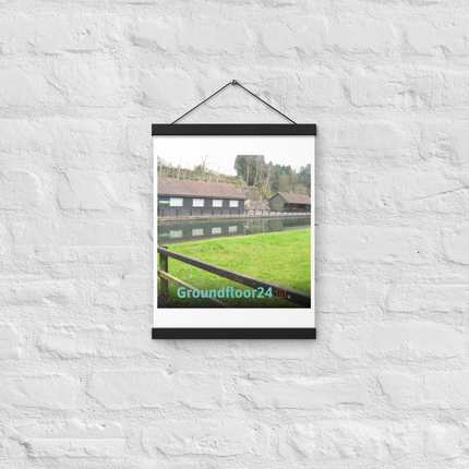 Lakeside Serenity Poster with hangers with Groundfloor24 with House Logo