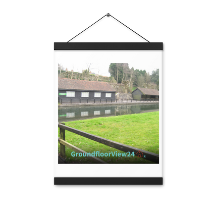 Lakeside Serenity Poster with hangers with groundfloorview24 with House Logo