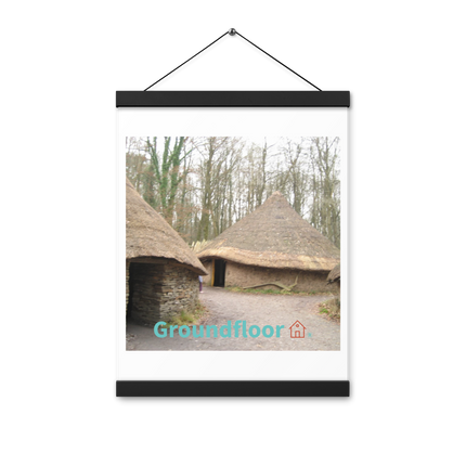 Village Charm Poster with hangers with Groundfloor with House Logo