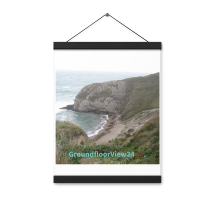 Sea & Hills Poster with hangers with groundfloorview24 with House Logo