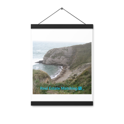 Sea & Hills Poster with hangers with realestatematching with key Logo