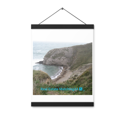 Sea & Hills Poster with hangers with realestatematching24 with key Logo