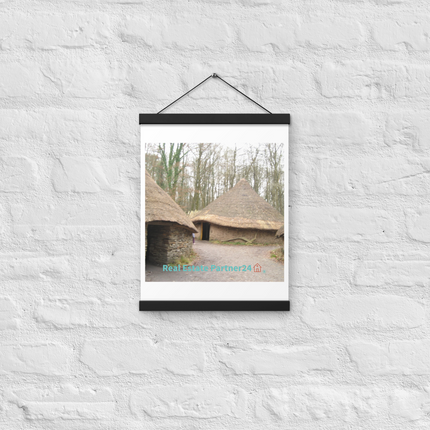 Village Charm Poster with hangers with realestatepartner24 with house Logo