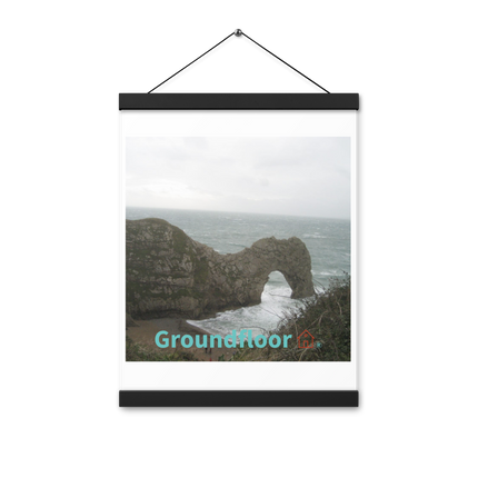Coastal Escape Poster with hangers with Groundfloor with House Logo