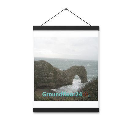 Coastal Escape Poster with hangers with Groundfloor24 with House Logo