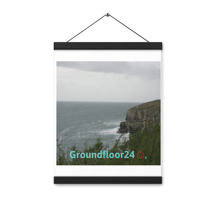 Seaside Serenity Poster with hangers with Groundfloor24 with House Logo