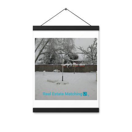 Winter Wonderland Poster with hangers with realestatematching with key Logo