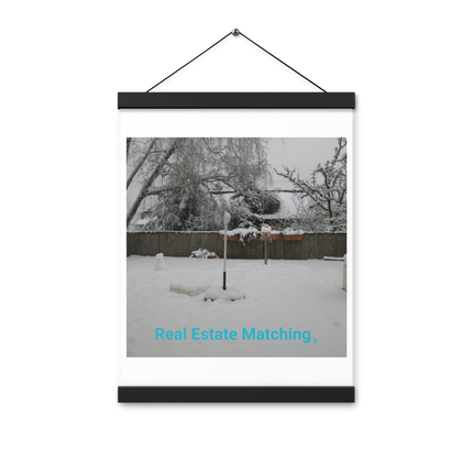 Winter Wonderland Poster with hangers with realestatematching without key Logo