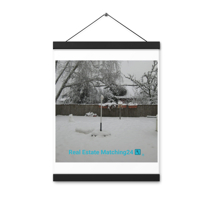 Winter Wonderland Poster with hangers with realestatematching24 with key Logo
