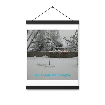 Winter Wonderland Poster with hangers with realestatematching24 without key Logo