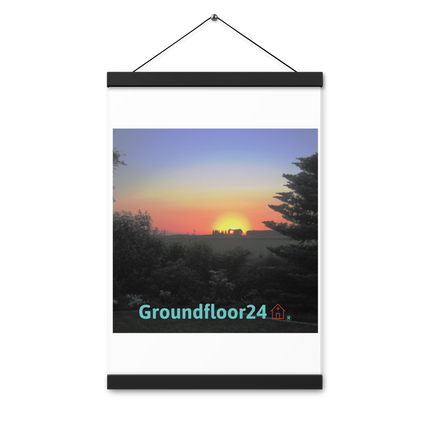 Beautiful Sunset Sinari Poster with hangers with Groundfloor24 with House Logo