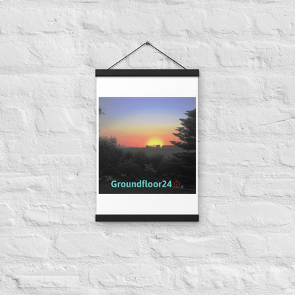 Beautiful Sunset Sinari Poster with hangers with Groundfloor with House Logo