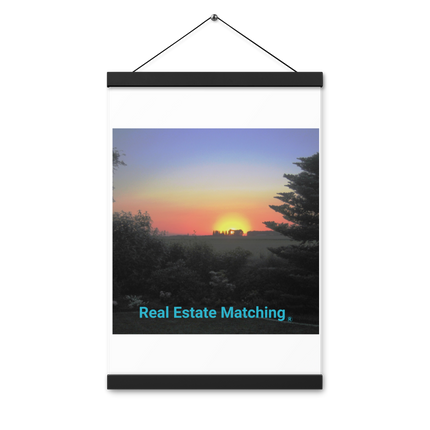 Beautiful Sunset Sinari Poster with hangers with realestatematching without key Logo