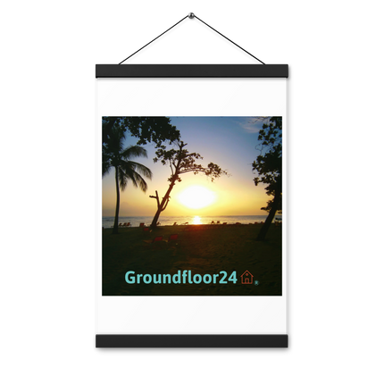 Beautiful Sea View Poster with hangers with Groundfloor24 with House Logo