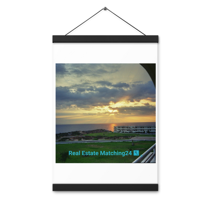Natural View Poster with hangers with realestatematching24 with key Logo