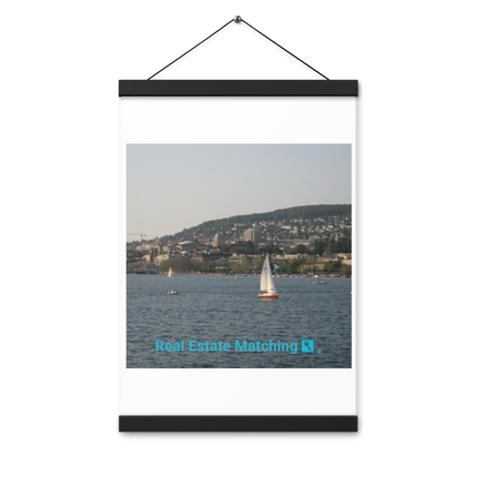 Beautiful River & Hills Sinari Poster with hangers with realestatematching with key Logo