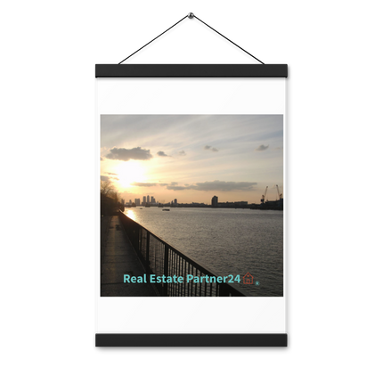 Awesome River View Poster with hangers with realestatepartner24 with house Logo