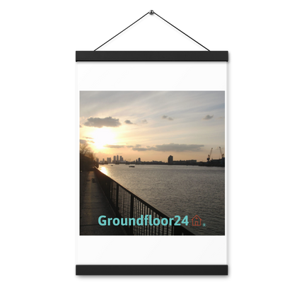 Awesome River View Poster with hangers with Groundfloor24 with House Logo