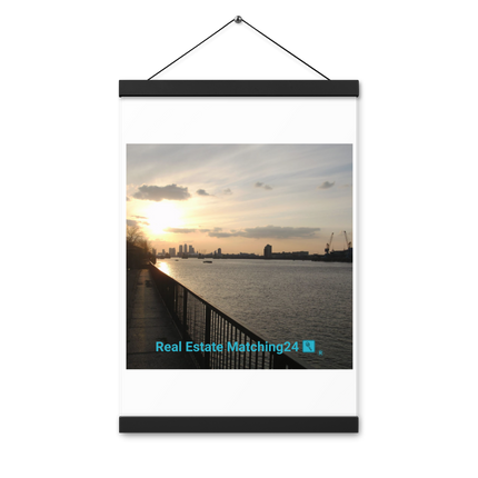 Awesome River View Poster with hangers with realestatematching24 with key Logo