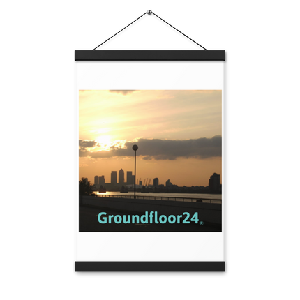 Majestic Sunset Poster with hangers with Groundfloor24 without House Logo