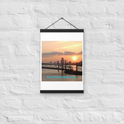 Evening Glow Poster with hangers with realestatematching without key Logo