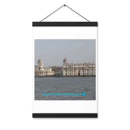 Riverside Beauty Poster with hangers with realestatematching24 with key Logo