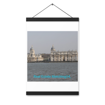 Riverside Beauty Poster with hangers with realestatematching24 without key Logo