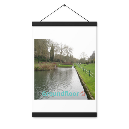 Lakeside Beauty Poster with hangers with Groundfloor with House Logo
