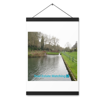 Lakeside Beauty Poster with hangers with realestatematching with key Logo