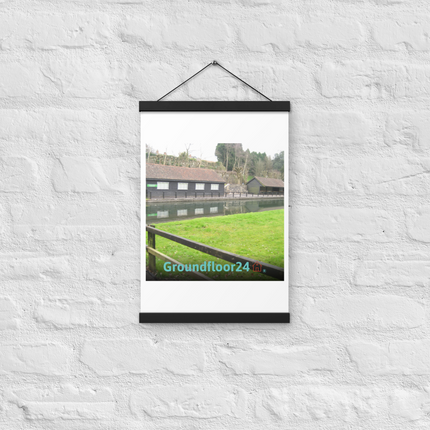 Lakeside Serenity Poster with hangers with Groundfloor24 with House Logo