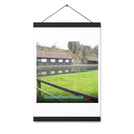 Lakeside Serenity Poster with hangers with groundfloorview24 with House Logo