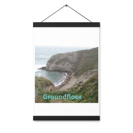 Sea & Hills Poster with hangers with Groundfloor with House Logo