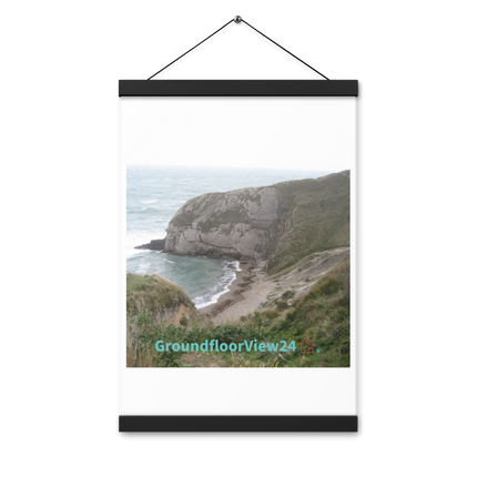 Sea & Hills Poster with hangers with groundfloorview24 with House Logo